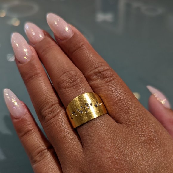 14K Yellow Gold and Diamond Ring from the Marika Desert Gold collection - Picture 2 of 7